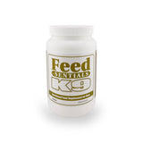 White container of Feed Sentials K9 supplement on a white background 1.25 litre container.