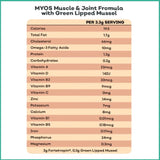 MYOS Muscle and Joint Formula with Green Lipped Mussel