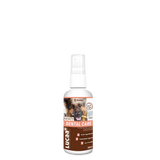 dental care spray 100ml dog holding a toothbrush in its mouth. Good for dogs cats rabbits horses