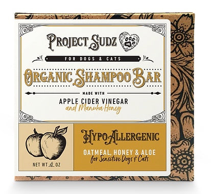 Project Sudz Hypo Allergenic shampoo bar oatmeal, manuka honey, aloe for Dogs and Cats Canada