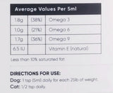 Smart Earth camelina oil omega percentages and dosage 