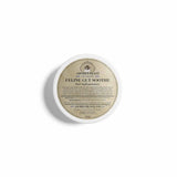 Feline Gut Soothe product by Adored Beast on a white background. Top of jar label describing the healing benefits for cats.