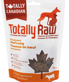Package of Totally Raw deyhdrated Beef Lung treats for dogs and cats made in Canada