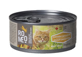 Romeo brand Canned cat food. Grain free chicken