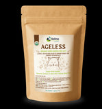 Package of 'Ageless' organic herb garden for cats with a cat illustration on a white background