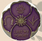 Rembrance Day Purple Poppy Pin