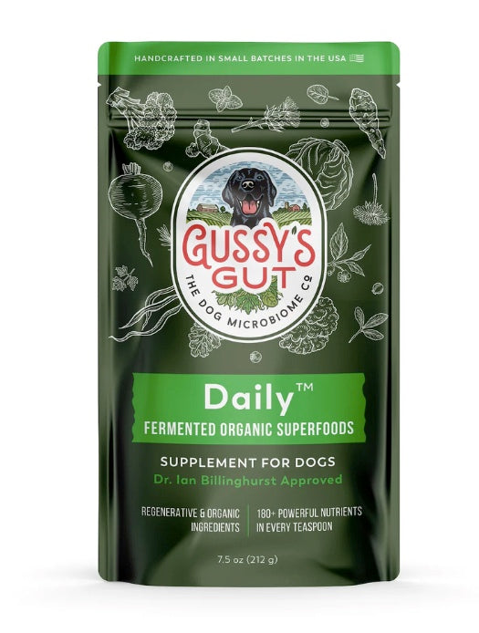 Gussy's Gut Dog Microbiome Fermented Organic Superfood topper 7.5 oz bag