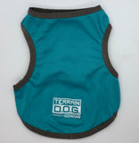 CoolAid top of blue cooling vest of a dog. 